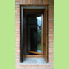 Finestra in legno lamellare con monoblocco antine ripieghevoli